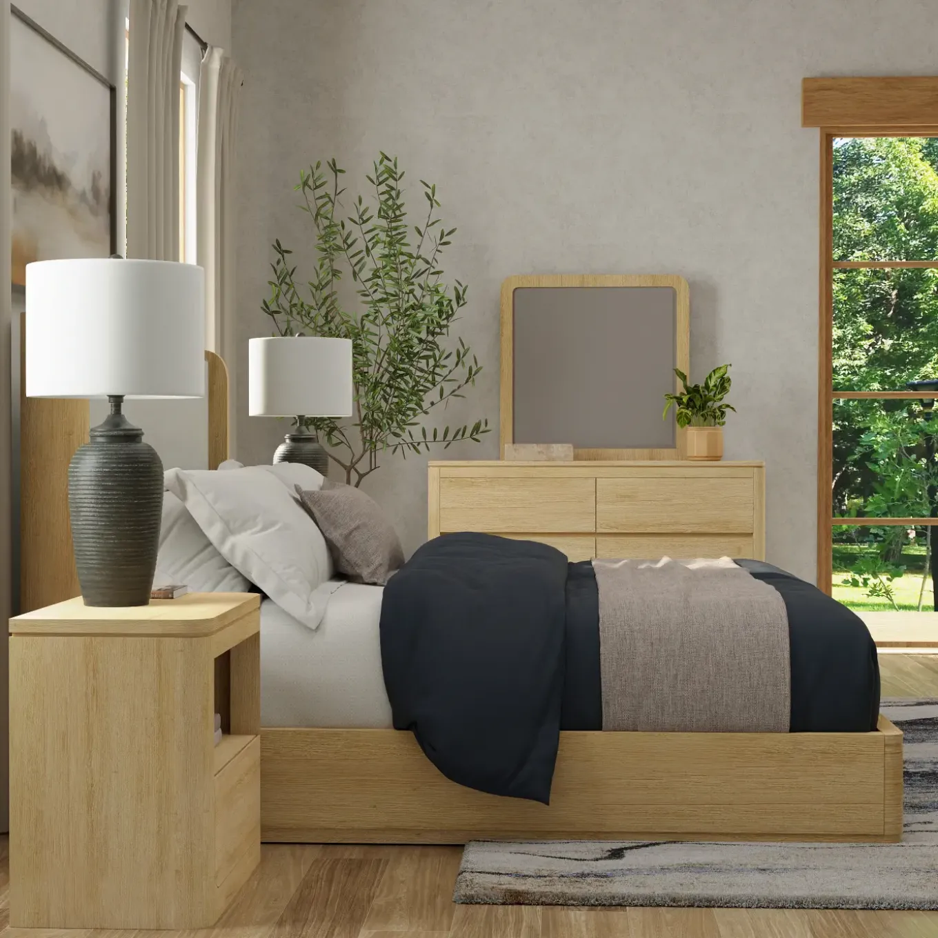 Aiden Natural Bedroom Set