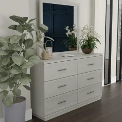 Burbank King Storage Bed, Dresser, Mirror, Nightstand