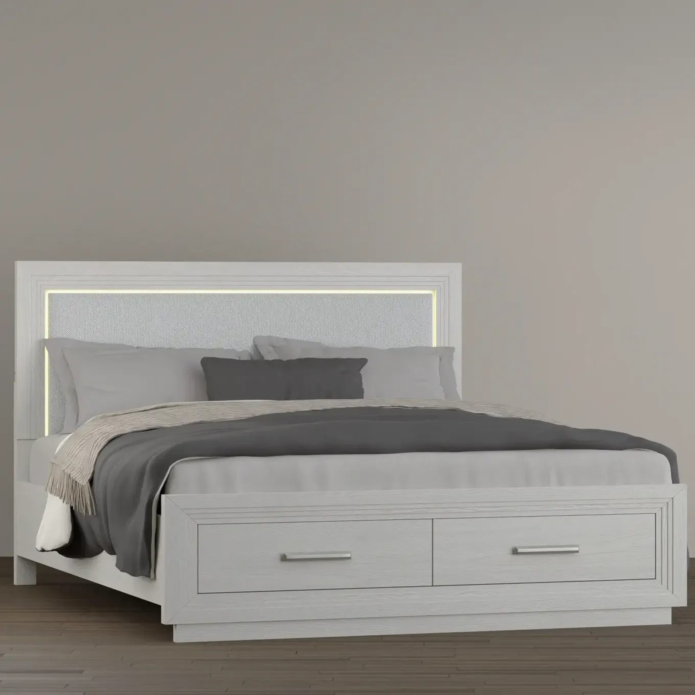 Burbank King Storage Bed With LED Lights