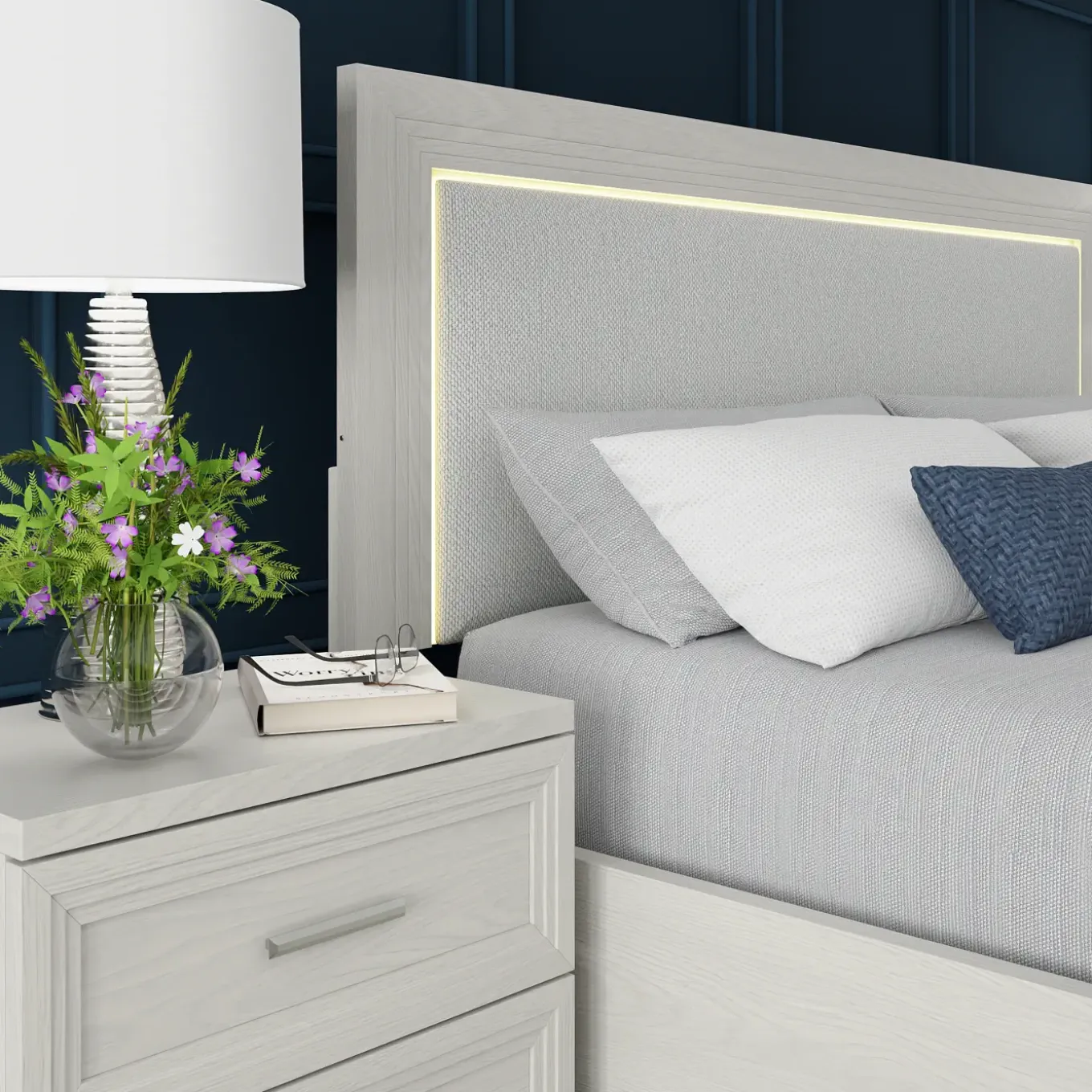 Burbank King Storage Bed With LED Lights
