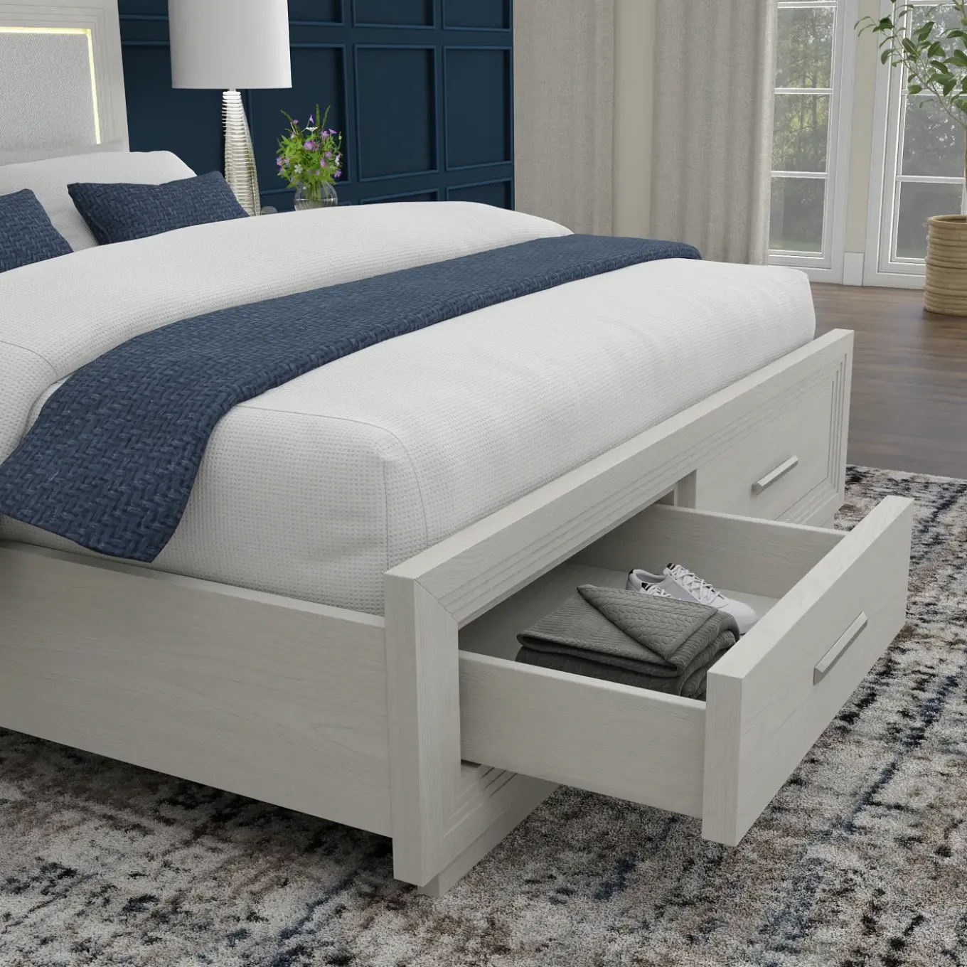 Burbank King Storage Bed With LED Lights