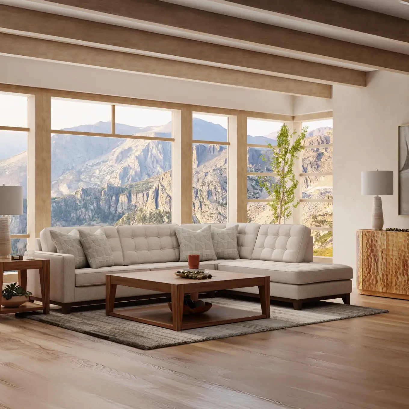 Calvin 2pc Sectional with RAF Chaise