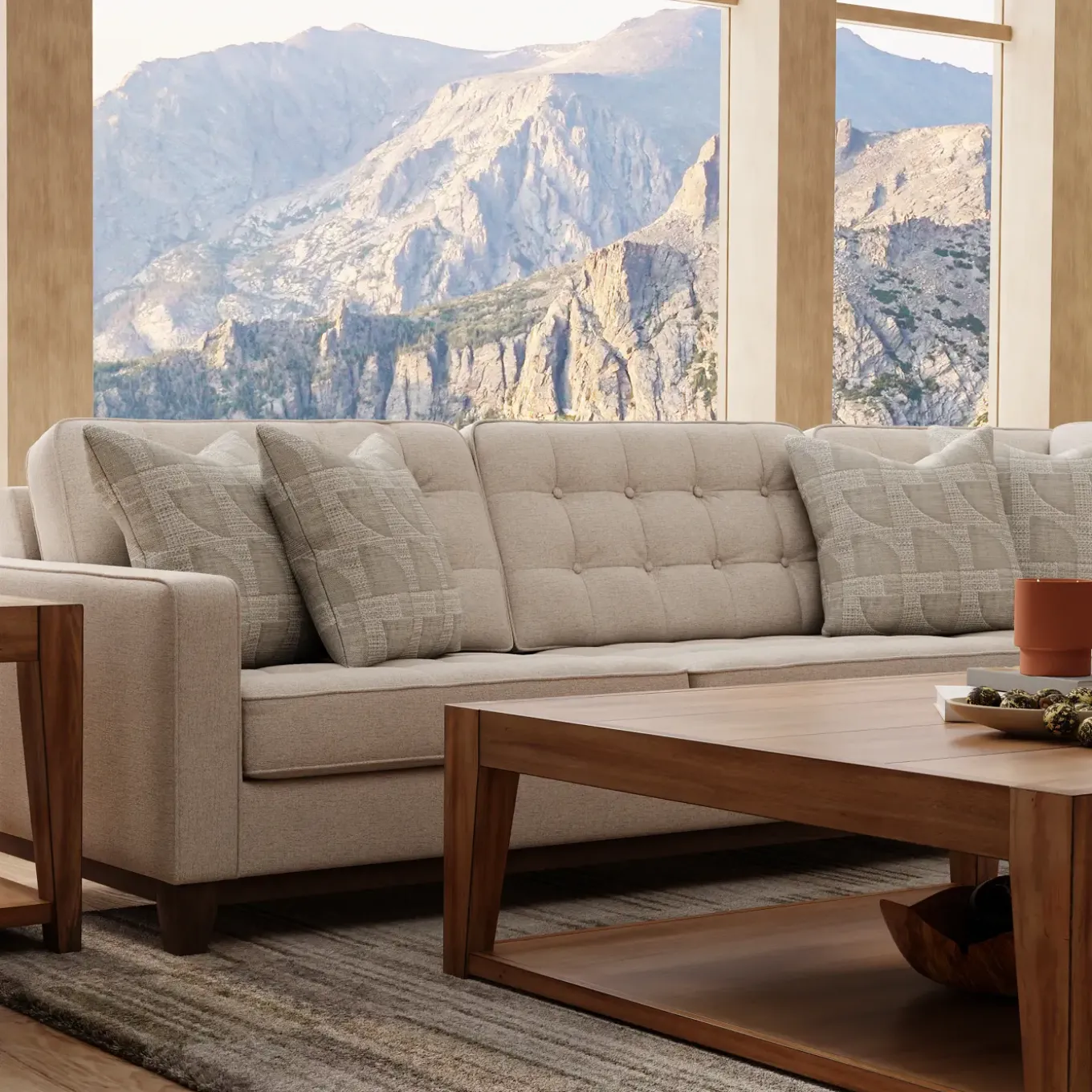 Calvin 2pc Sectional with RAF Chaise
