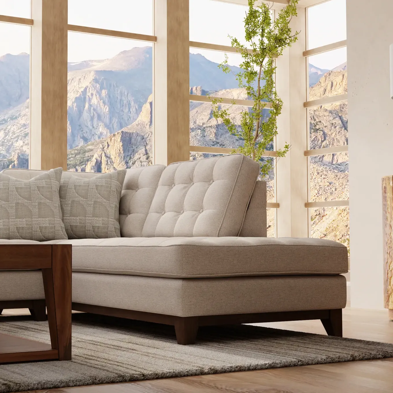 Calvin 2pc Sectional with RAF Chaise