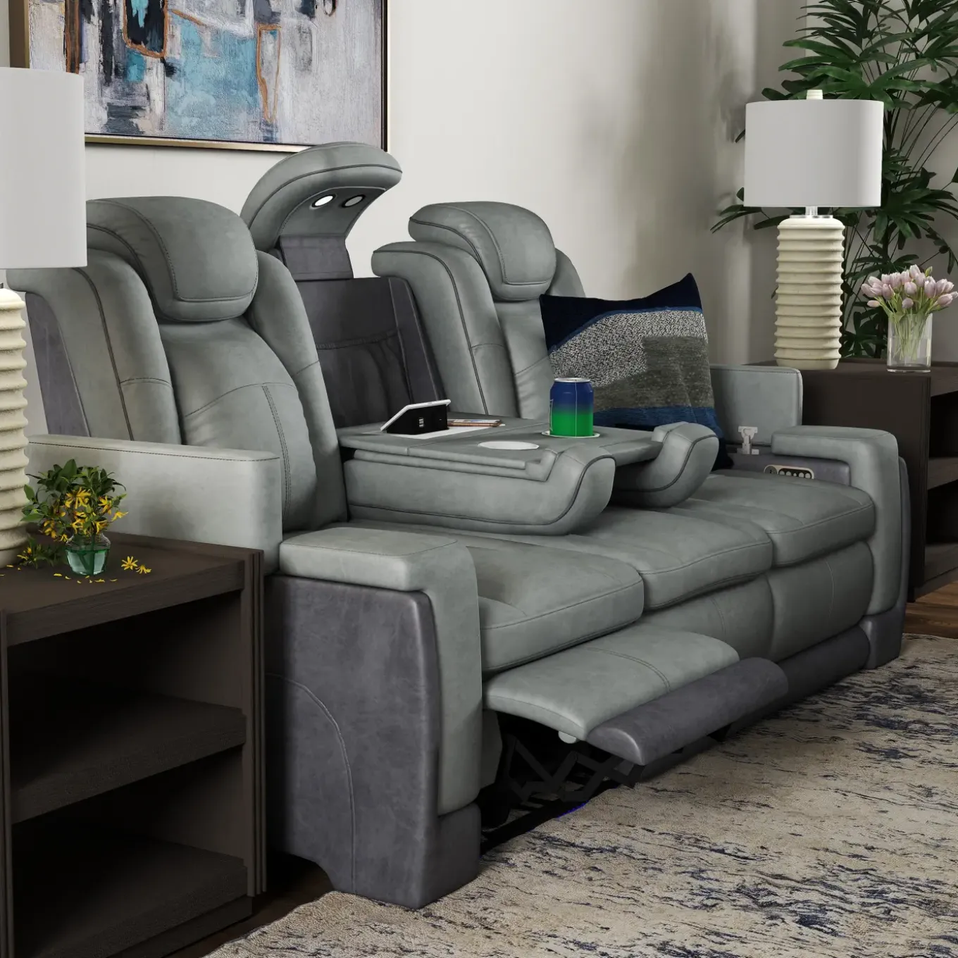 Cinema-New! Buy the Power Reclining Sofa, Get the Power Reclining Loveseat Free