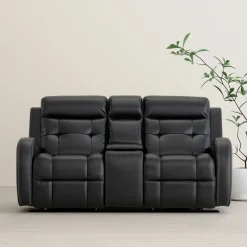 Cosmo Black Reclining Living Room Set