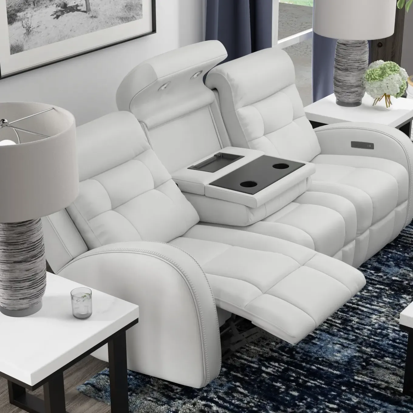 Cosmo Gray Reclining Living Room Set