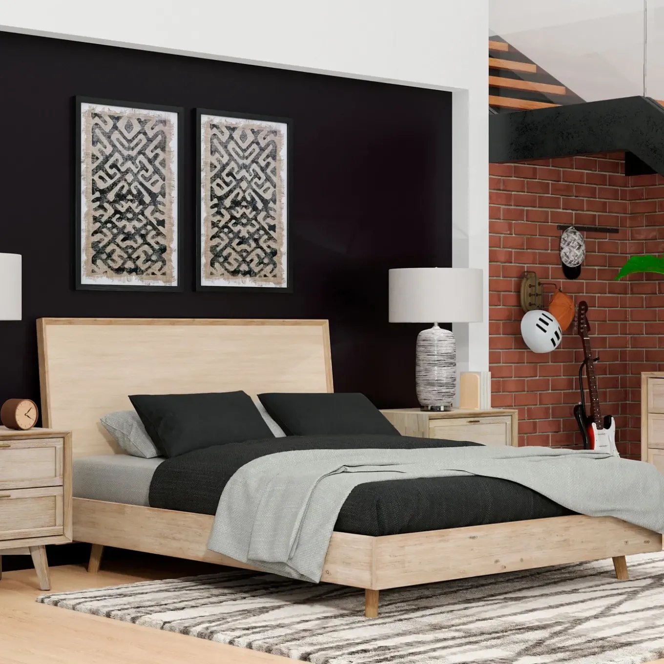 Crosby Bed-Natural Finish