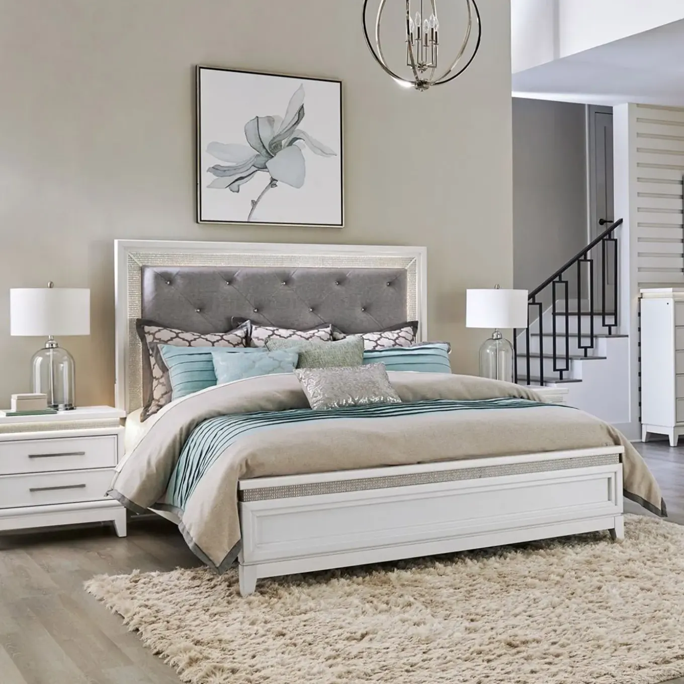 Danica California King Bed with Lights