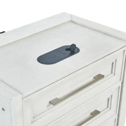 Laurel California King Panel Bed, Dresser, Mirror & Nightstand