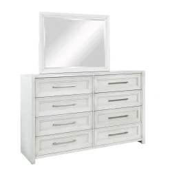 Laurel King Bench Storage Bed, Dresser, Mirror & Nightstand