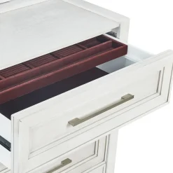 Laurel King Bench Storage Bed, Dresser, Mirror & Nightstand