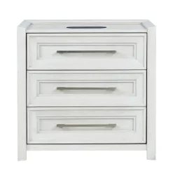 Laurel King Bench Storage Bed, Dresser, Mirror & Nightstand