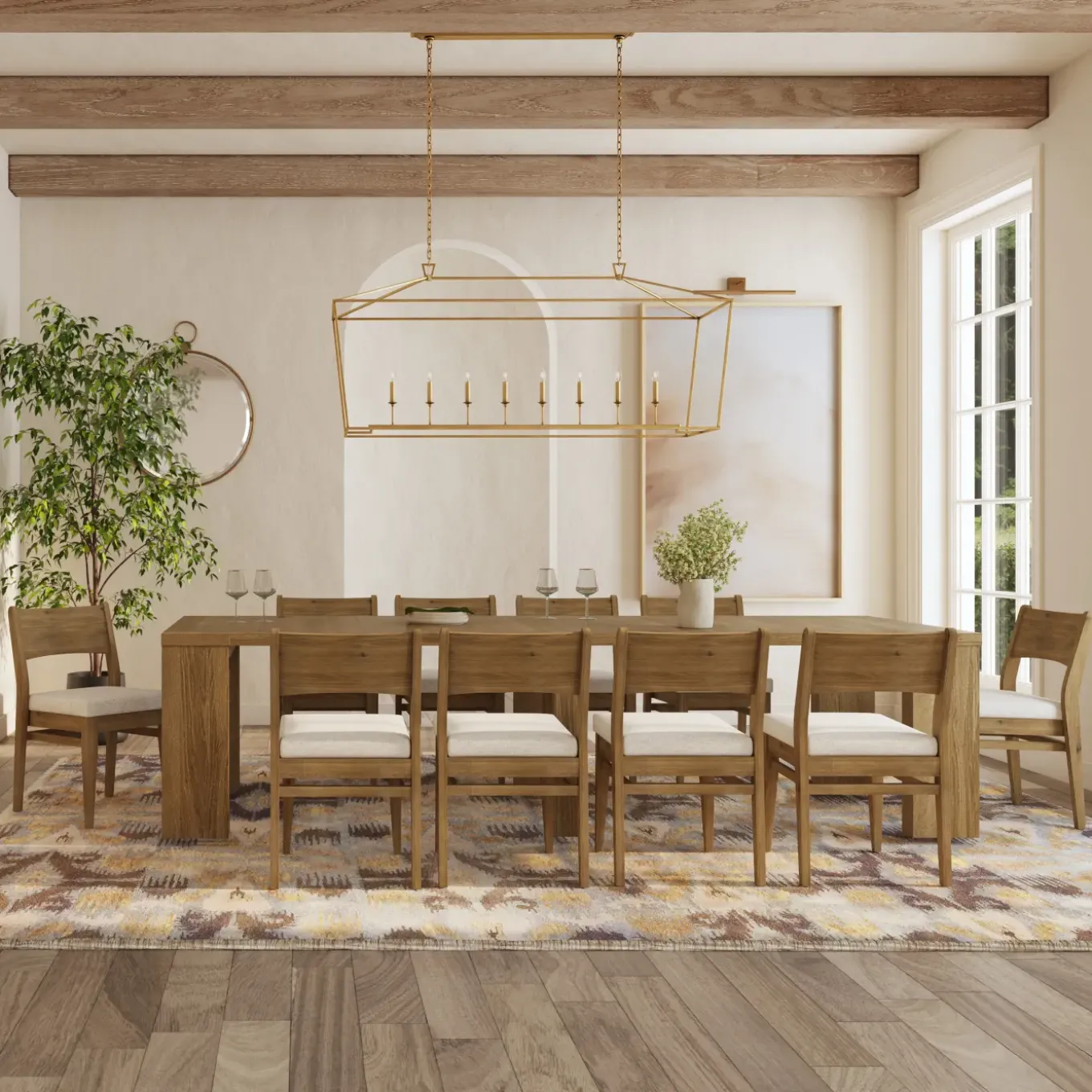 Madison Dining Set Sandbar Oak
