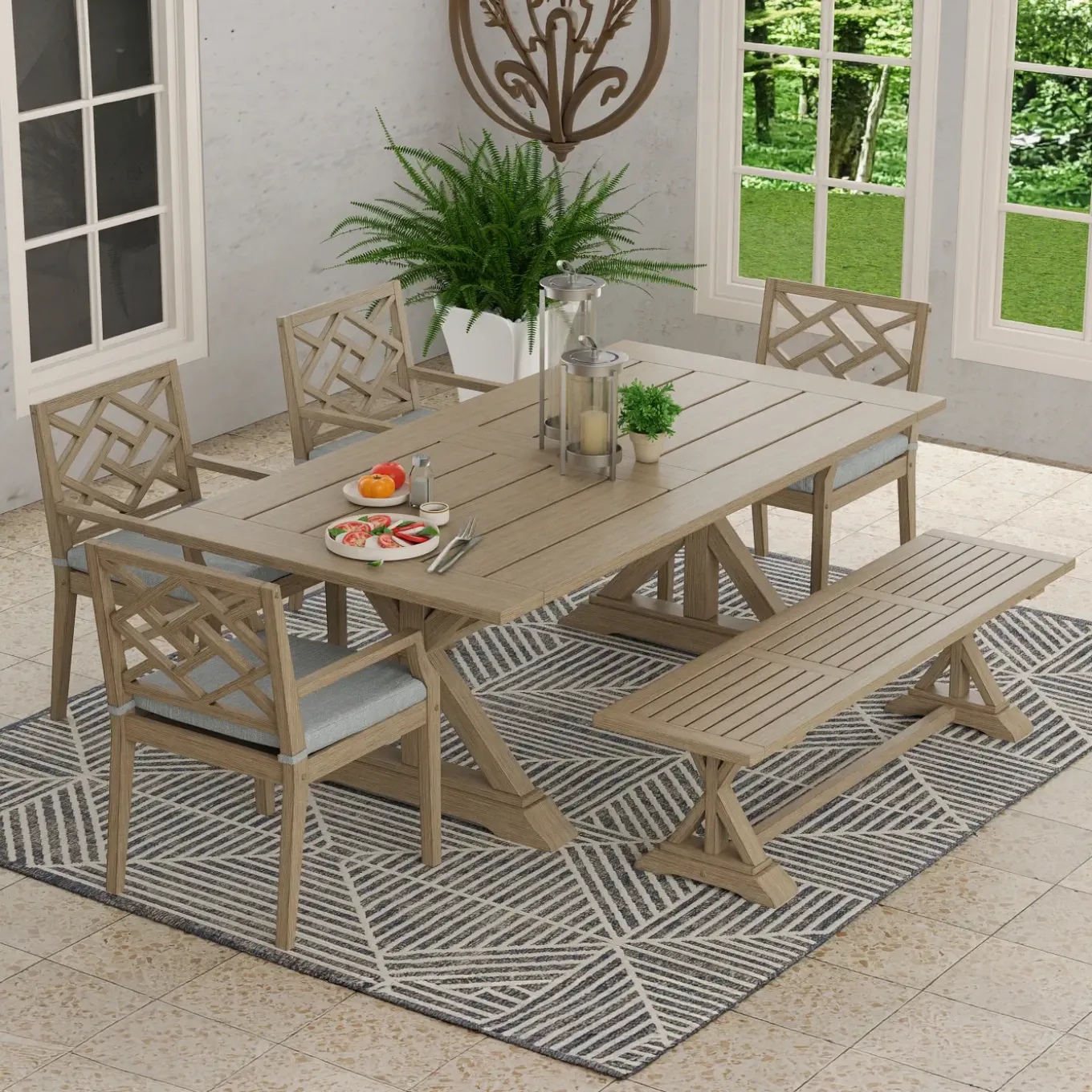 Maldives Outdoor Rectangular Dining Set