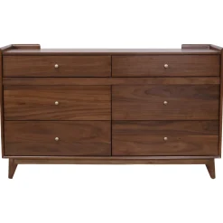 Minetta California King Loft Bed, Dresser, Mirror, Nighstand