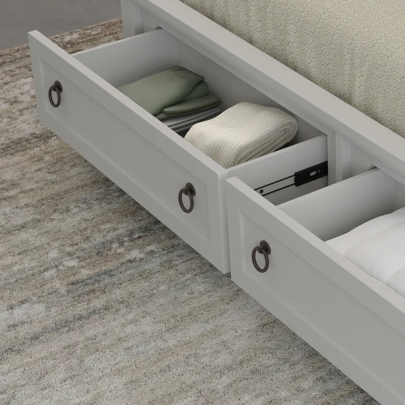 Newport King Upholstered Storage Bed
