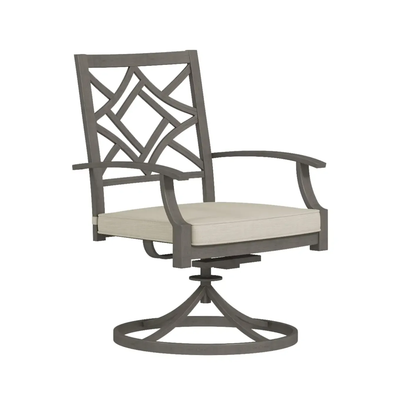 Saint Lucia Outdoor Dining Set-New! 7pc Dining Set: Table, 4 Armchairs & 2 Swivel Armchairs