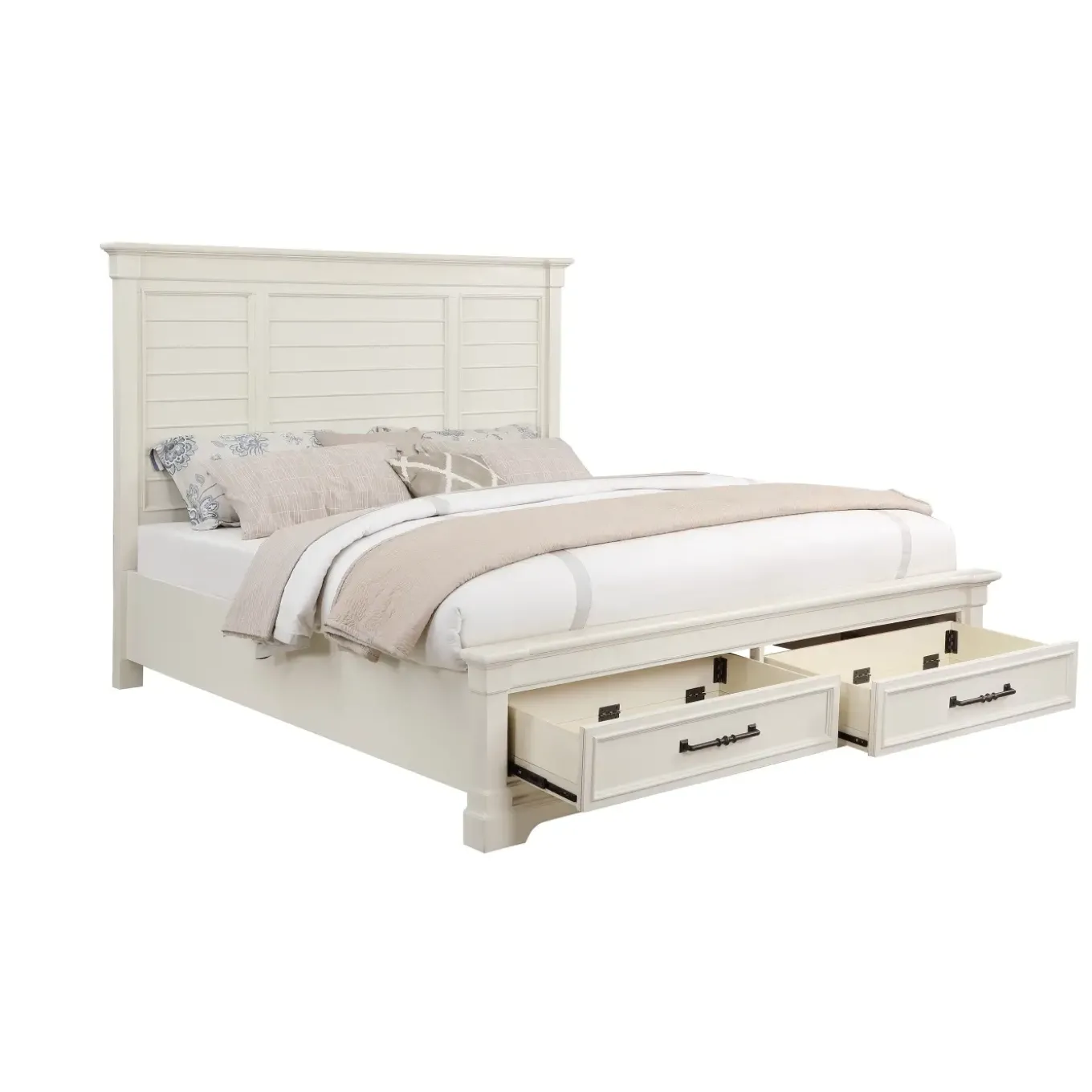 Sheridan King Storage Bed, Dresser, Mirror, Nightstand