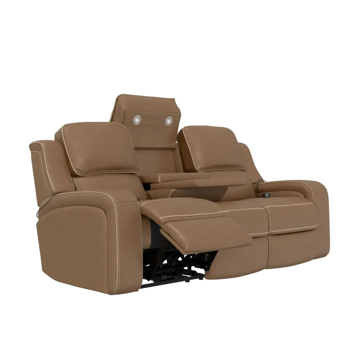Soundwave Living Room Set Immersive Power Leather Reclining Sofa & Loveseat