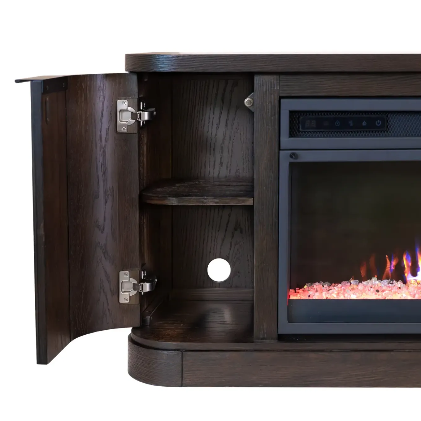 Tate 84" Fireplace Console with 42: Crystal Insert
