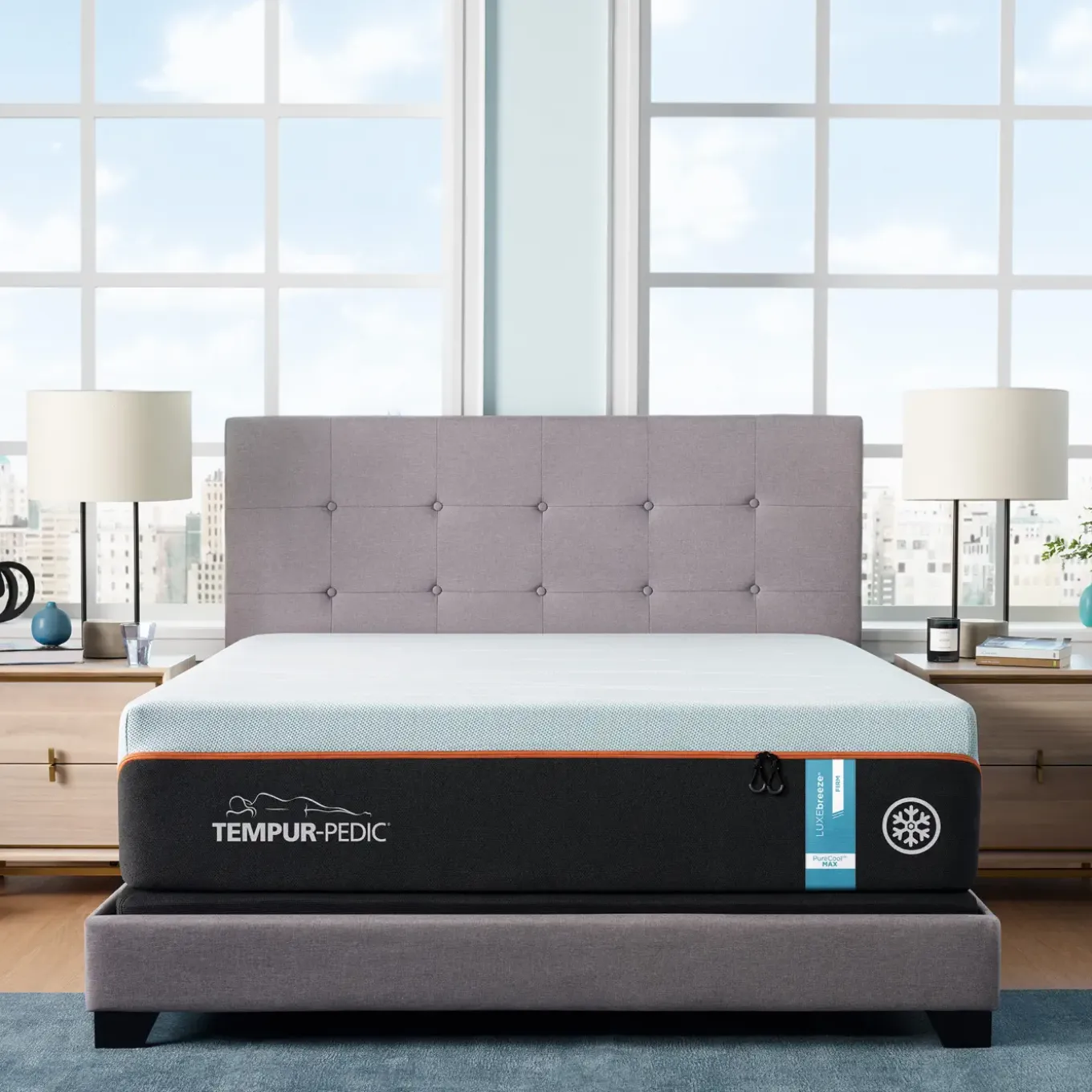 Tempur LuxeBreeze Firm Split Head Eastern King Mattress