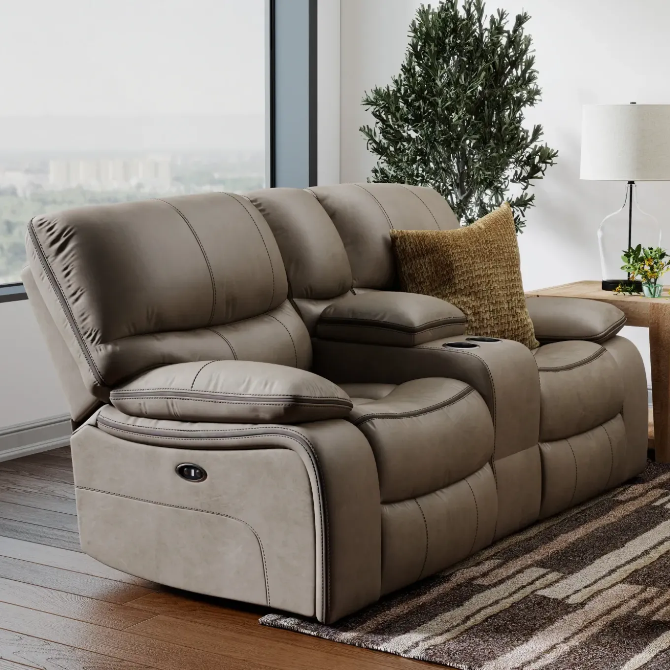 Trilogy Power Reclining Console Loveseat