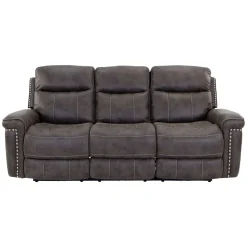 Triplex Power Reclining Living Room Set-Gray