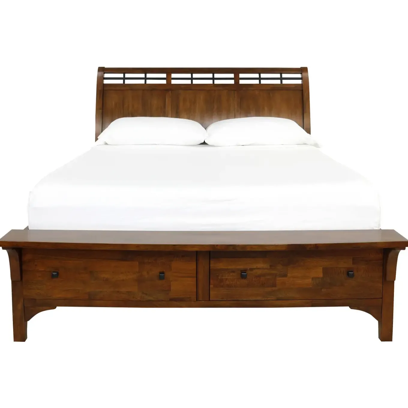 Wisteria Eastern King Storage Sleigh Bed, Dresser, Mirror & Nightstand