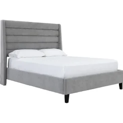 Wynn Gray Upholstered Bed